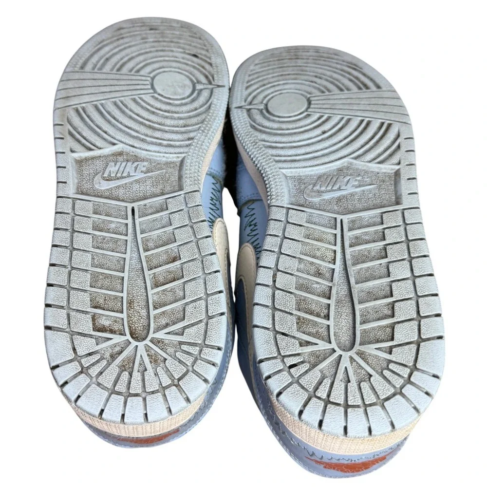 Nike Air Jordan 1 Low SE Youth 6.5Y Light‎ Blue Lime Sneakers DO8227-400